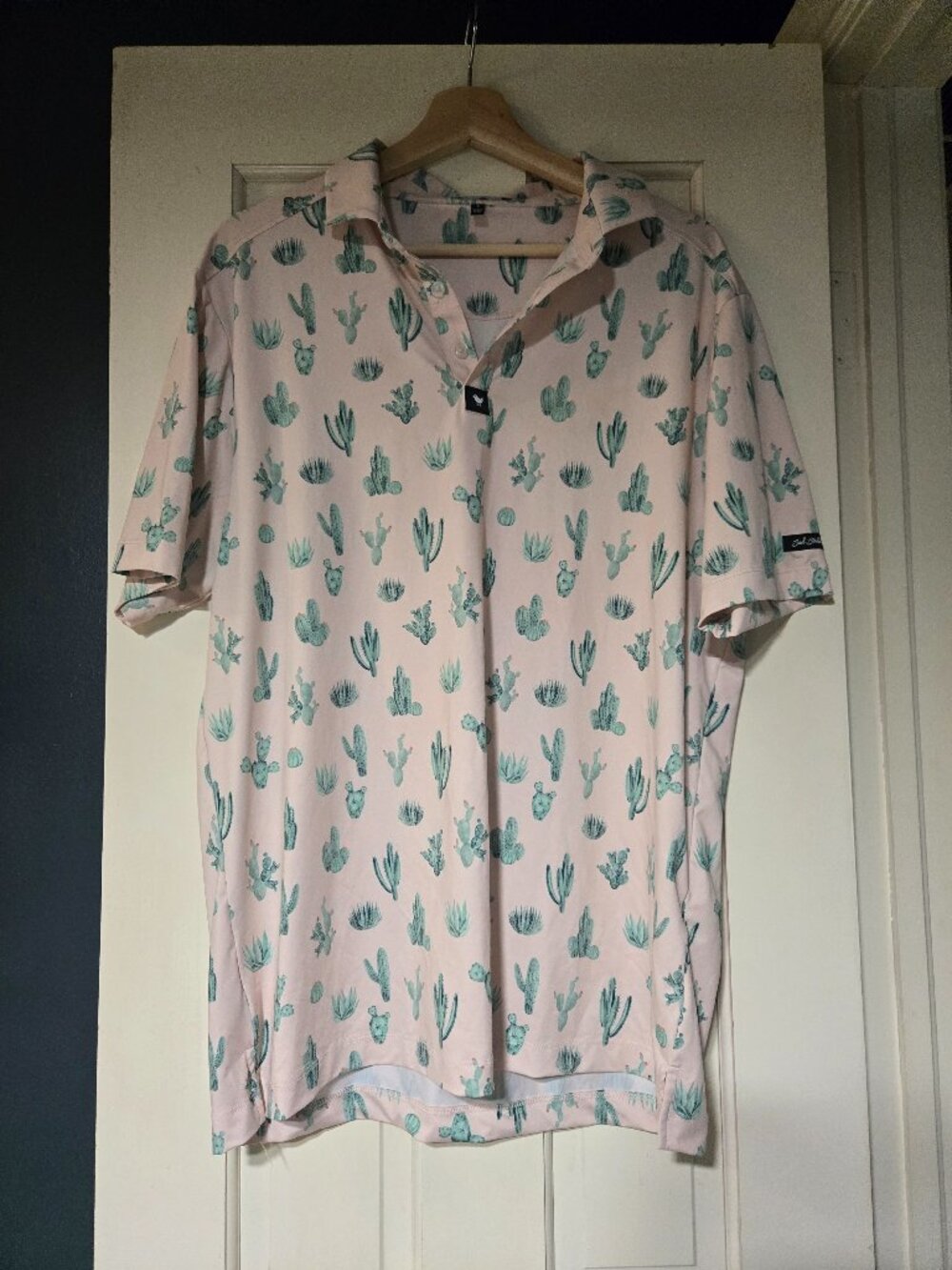 Bad Birdie Pink Cactus Polo